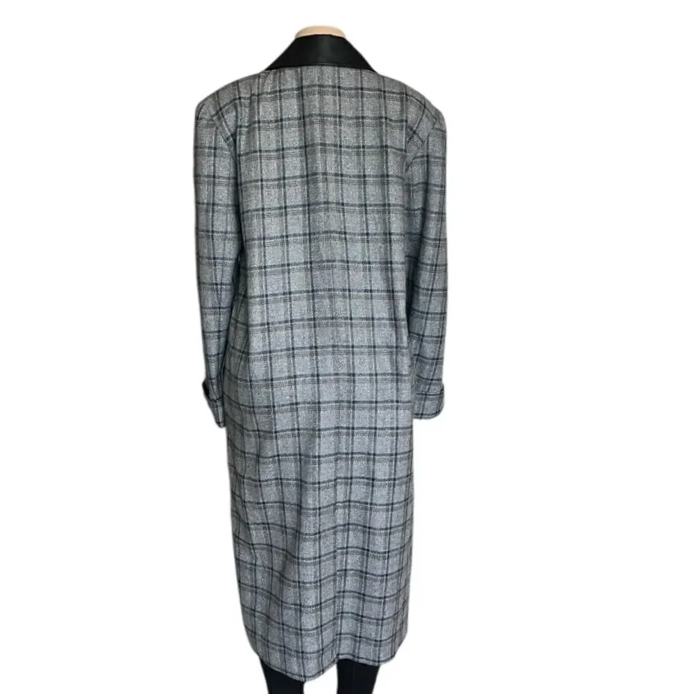 Free People Plaid Double-Breasted Coat